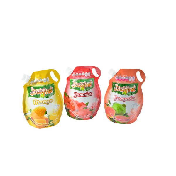 1000ml beverage packaging bag with spout and special shape