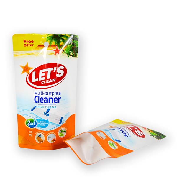 Detergent stand up packaging bag