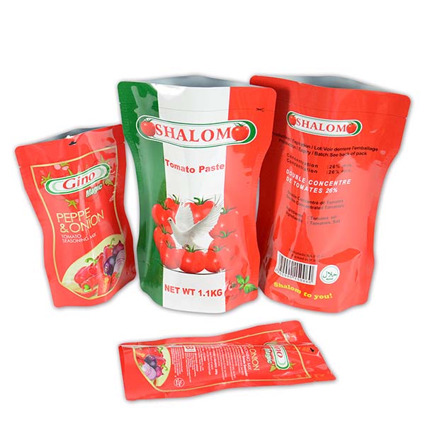 Ketchup packaging bag with special shape