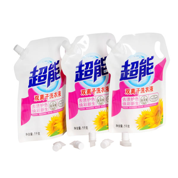 1000ml detergent packaging bag with spout